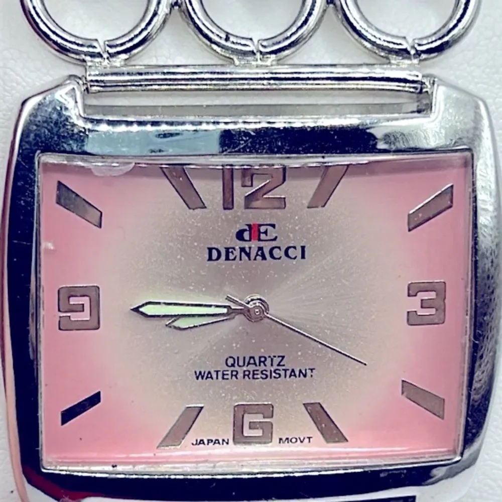 Working! Ladies Denacci Wide Chain Band Easy Read Watch
